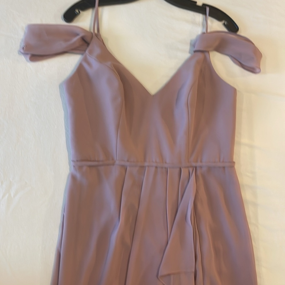 David’s Bridal Cold Shoulder Chiffon Dress - Picture 5 of 17
